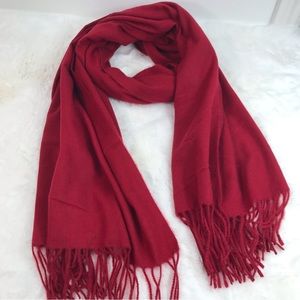 SKY 100% wool scarf 70" Length X 26" Wide Red 
100% virgin wool